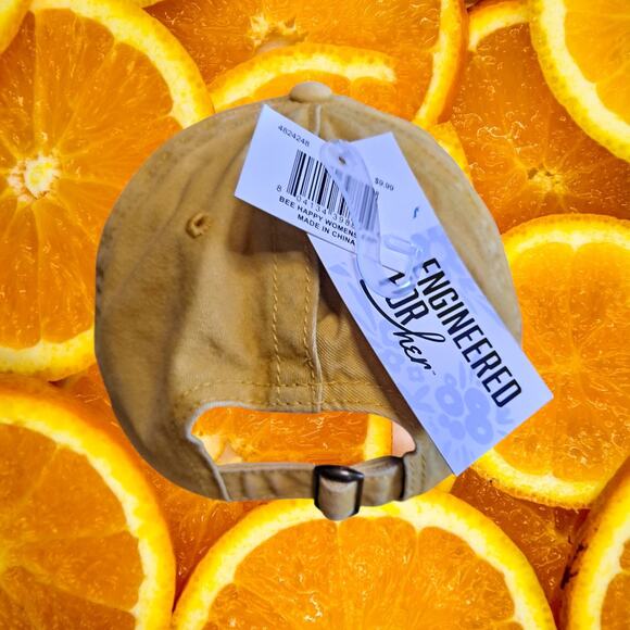 NWT Infinity Brands Women's Tan Bee Happy Adjustable Baseball Caps - Picture 3 of 9